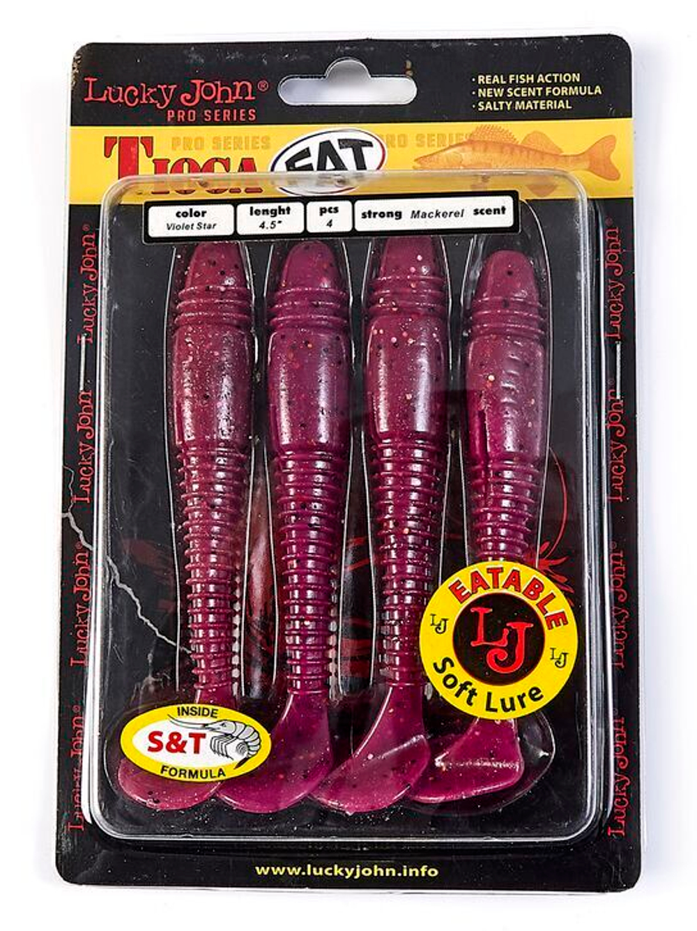 Виброхвост Lucky John Tioga Fat 4.5" (114 мм)