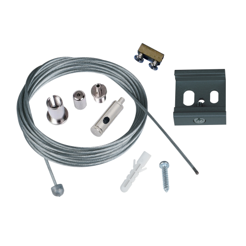 UFB-H42 SILVER 1 POLYBAG Набор для подвесного монтажа трехфазных шинопроводов. Регулируемая длина. Цвет серебряный. ТМ Uniel.