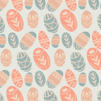 Пасхальные яйца с фолк узором