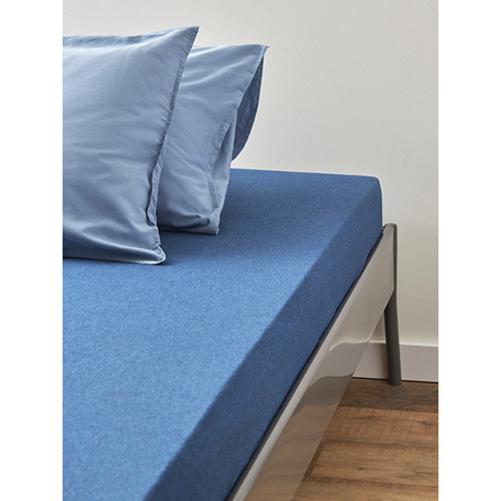 Простыня на резинке 180x200x30см Tkano Essential темно-синяя