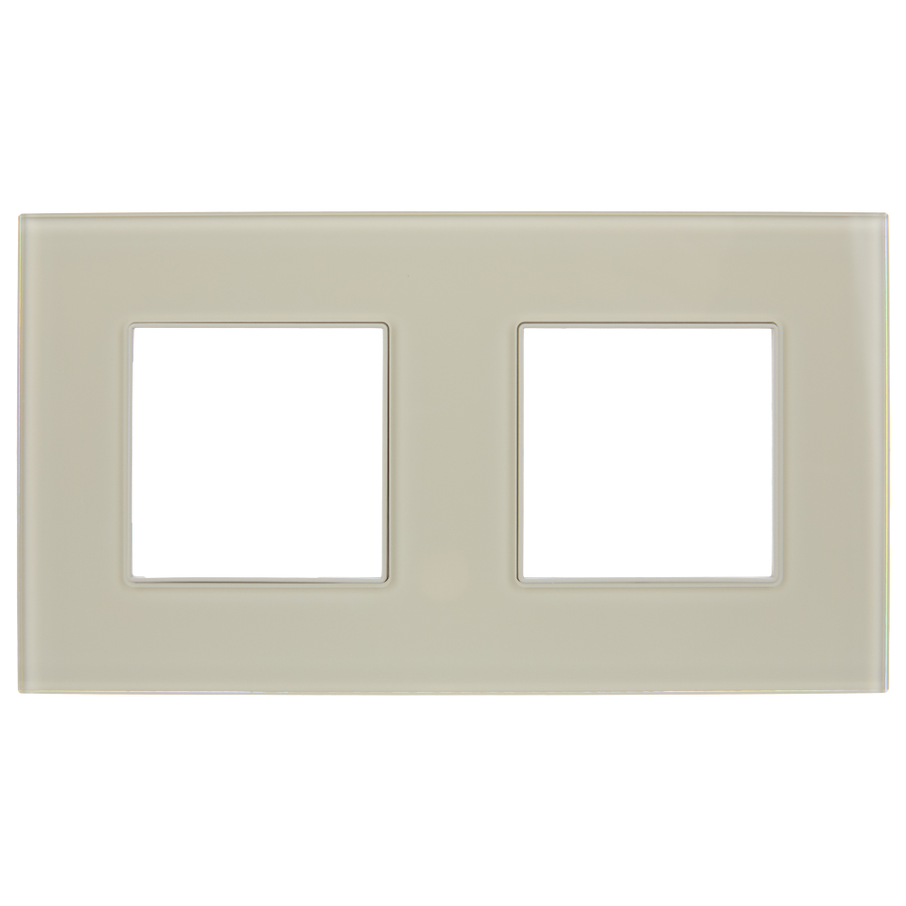 SKANDY Рамка 2-местная SK-F22B стекло беж. IEK