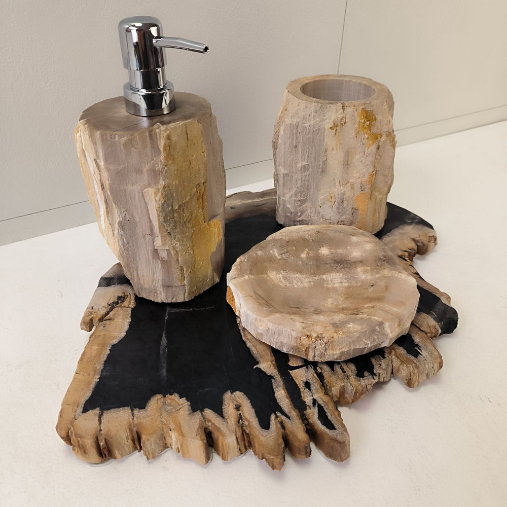 Набор из окаменелого дерева 4 предм Fossil Set NF-63296 поднос 149