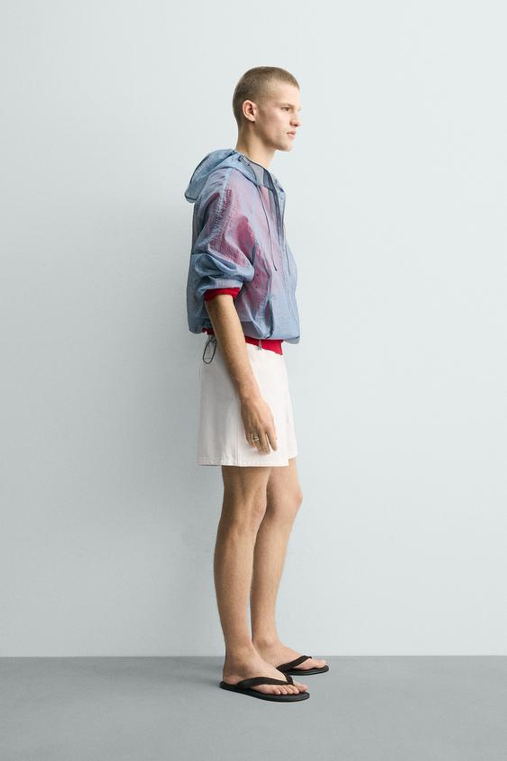 ZARA ШОРТЫ RELAXED FIT ИЗ РЕЛЬЕФНОЙ ТКАНИ, БЕЛЫЙ