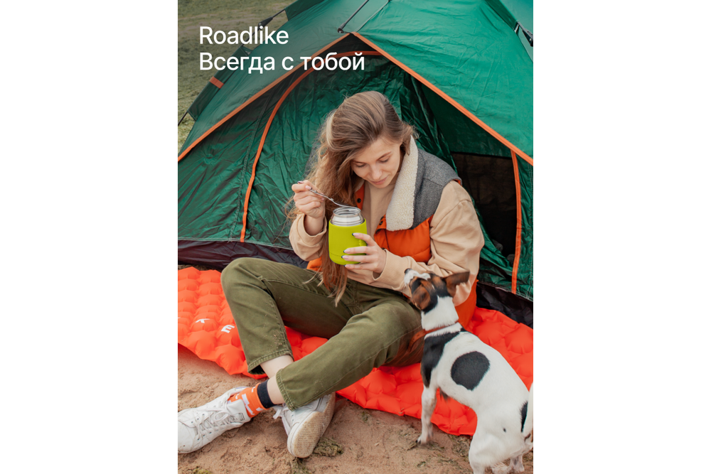 Термос для еды RoadLike Jar 420мл, зеленый