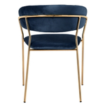 Комплект из 2-х стульев Turin синий, золотые ножки