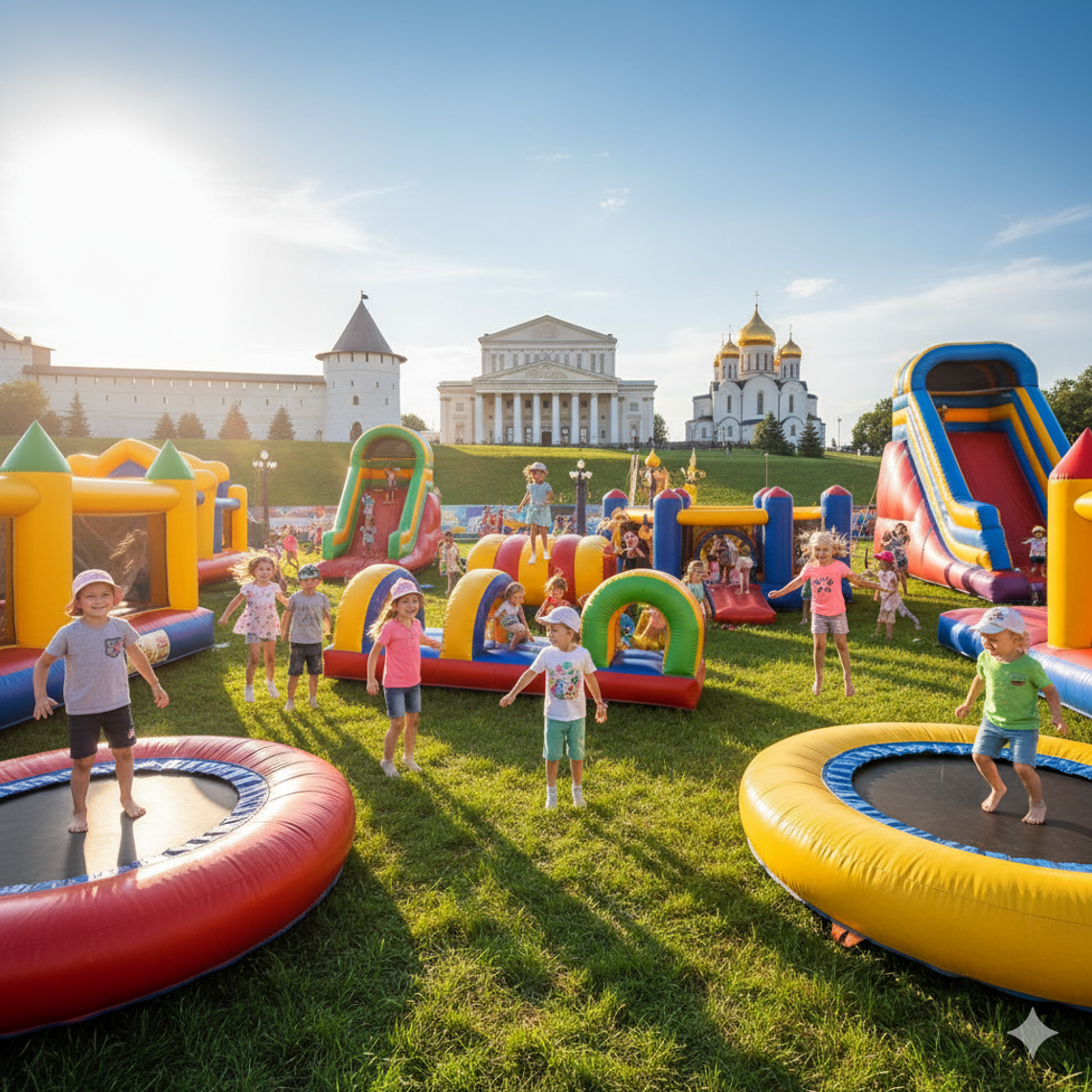 Батут купить в Курске недорого – Надувные аттракционы БатутМастер 🎪