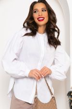 Рубашка с объёмными рукавами "Эльза" (вайт) Б4325 LT Collection (Акция)