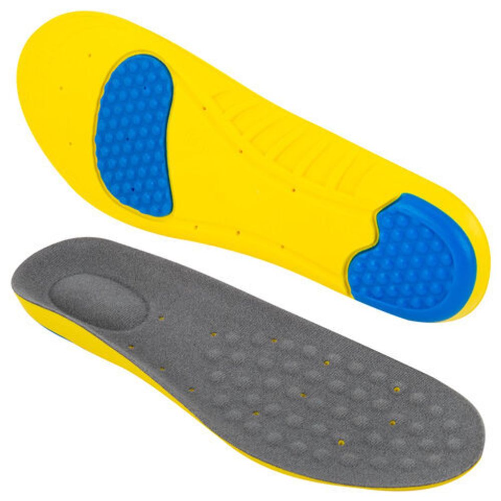 Стельки для обуви с ПЯТОЧНЫМ АМОРТИЗАТОРОМ, материал PU PRO, размер RU 41-44 / EU 42-45, с линиями выреза, SHEGRA (ШЕГРА), 700770