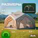 Летняя пневмокаркасная палатка «Летний Уют» 3,6×3,6×2,5 м — семейная, кемпинговая из ПВХ