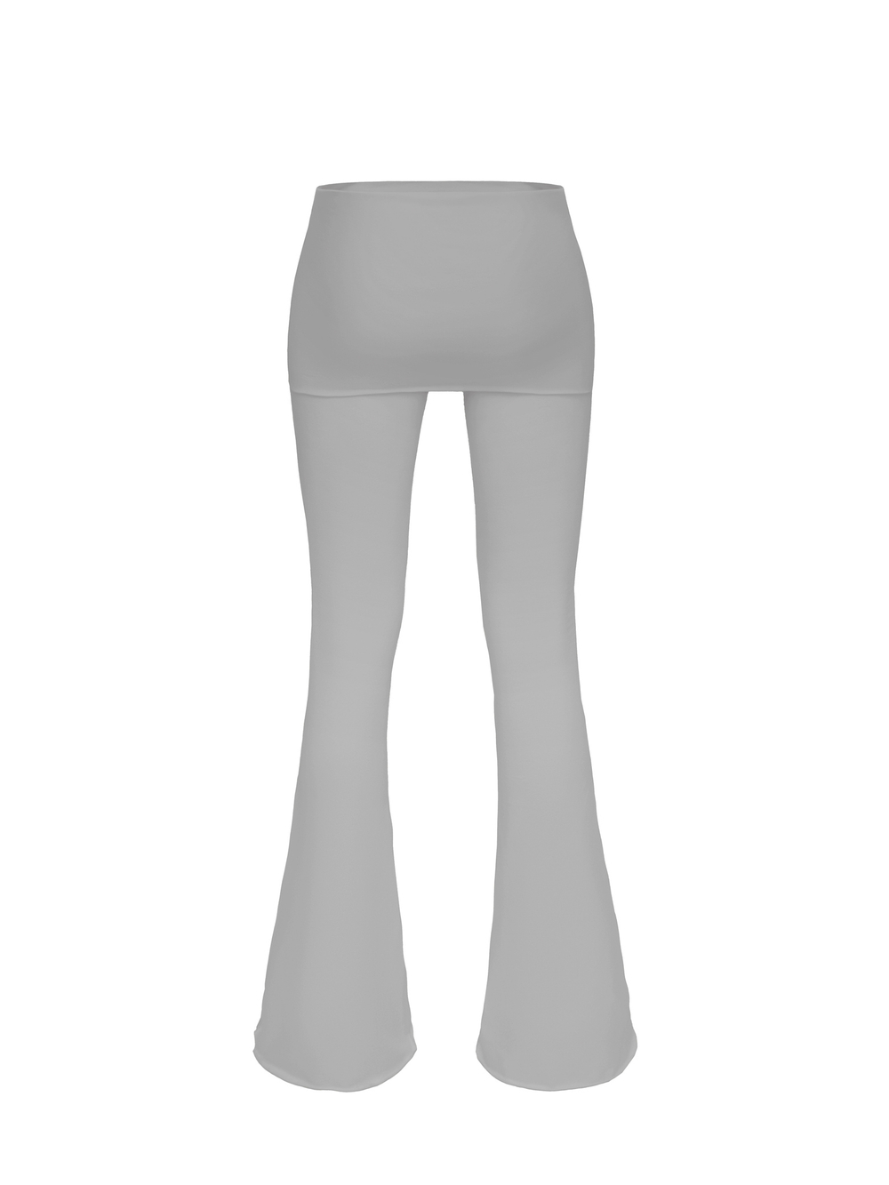 grey flared trousers
