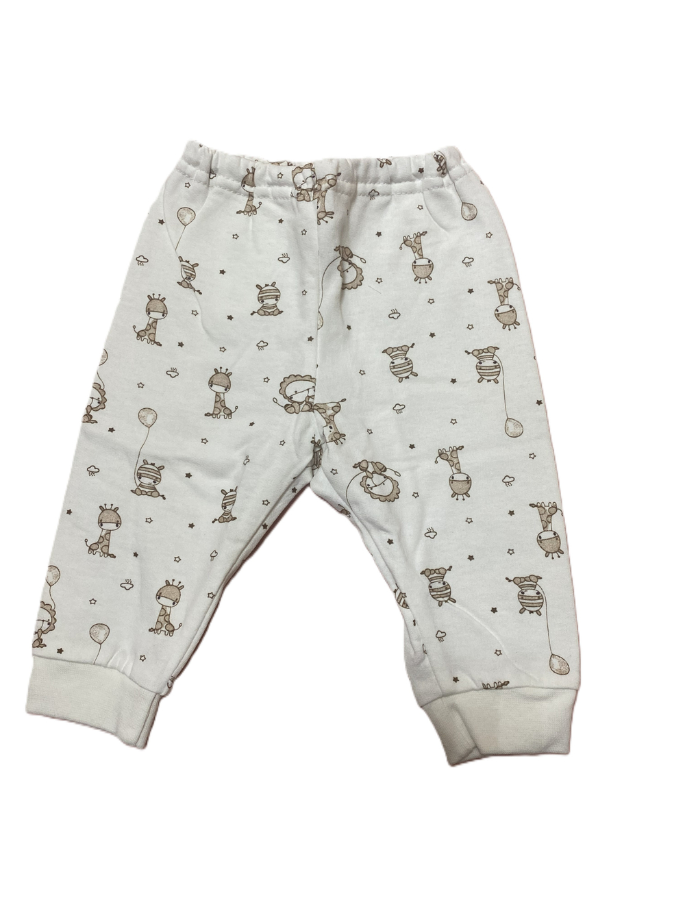 Штанишки с манжетом на резинке из футера (100% хлопок с начесом) на рост 74 см