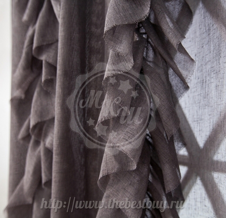 Комплект штор ИВИ (арт. BL01-202-03) - (140х270)х2 см. - серый