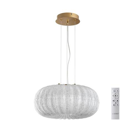7720/36L PIKO LED SN 572 Светильник металл/стекло/прозрачный/золотой LED 36Вт 3000-6500K D400 IP20 пульт ДУ ANGELO