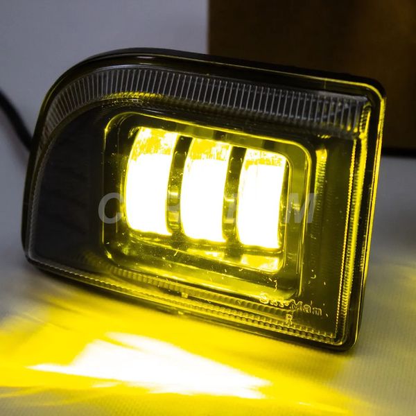 Противотуманные фары (ПТФ) линзованные "Sal-Man" на Chevrolet Lacetti (арт. 01512) (3 диода LED 50W два режима (3000K+6000K))