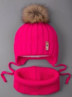 Шапка для девочки зимняя и снуд