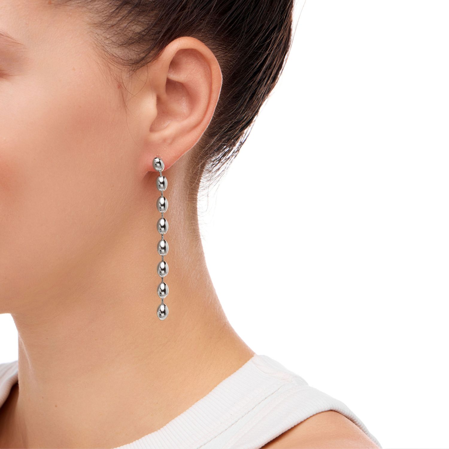 Серьги Dribble Oval Earrings – Silver
