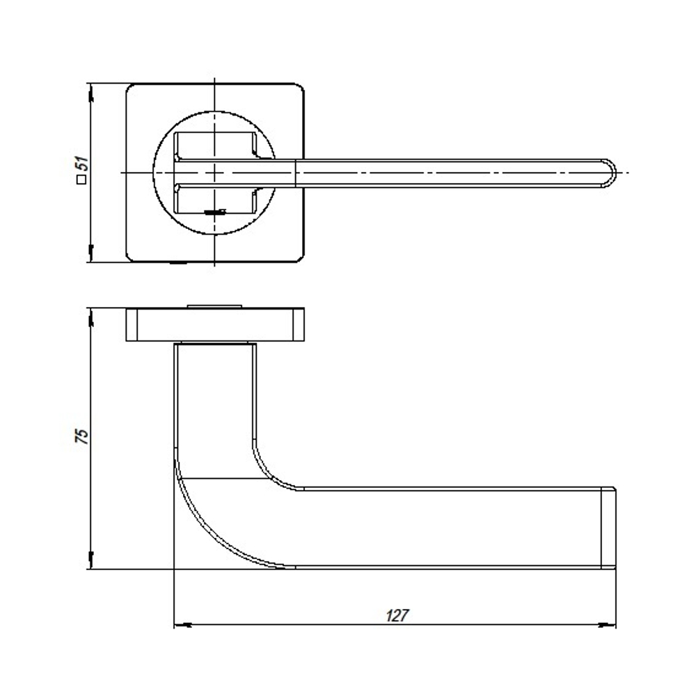 Ручка раздельная K.JK51.SPLINE (SPLINE JK) SN/CP-3 матовый никель/хром