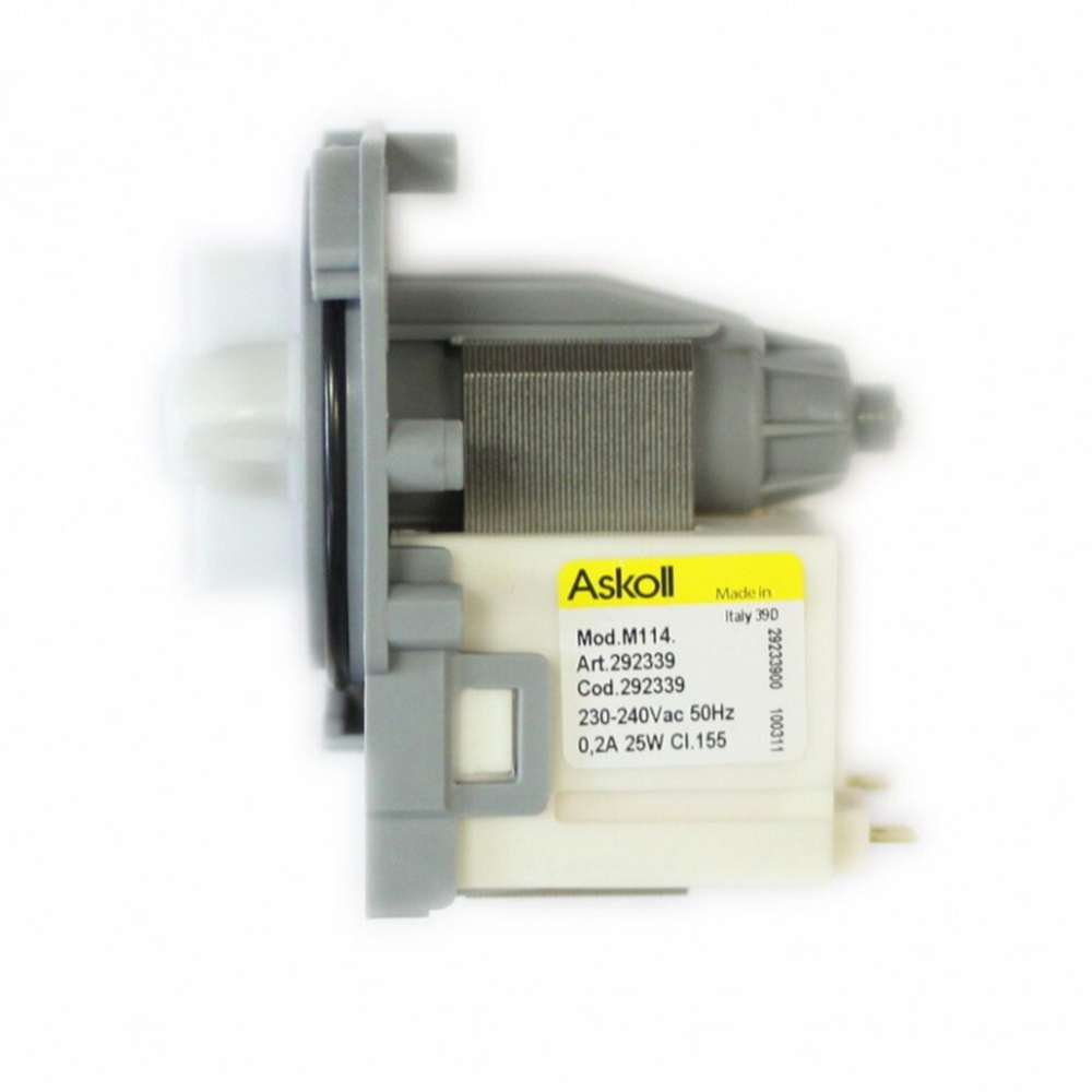 Насос стиральной машины ASKOLL 25W 3 защелки клеммы назад раздельно PMP004UN