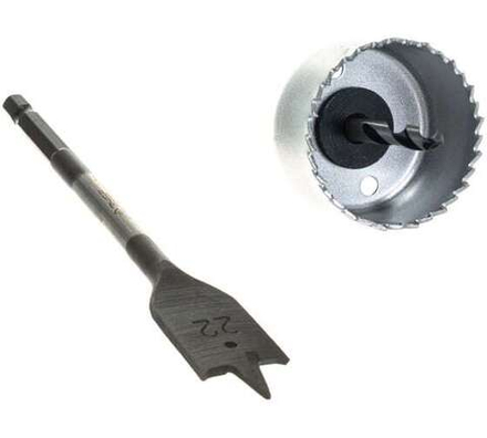 Набор ЗУБР "ЭКСПЕРТ" для врезки замков, коронка по дереву 48мм, державка с центр. сверлом, 22мм, 3пр