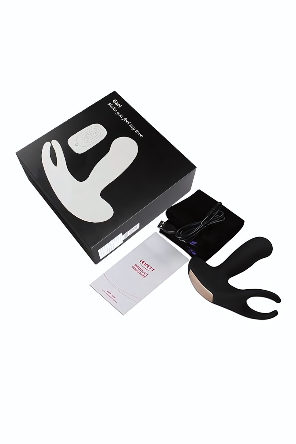 Стимулятор простаты Levett Earl с 2 моторами и пультом ДУ (Цвет: черный)