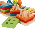 Развивающая игрушка 3 в 1 деревянная (сортер, металлофон, рыбалка с пчелками), коробка C-41637