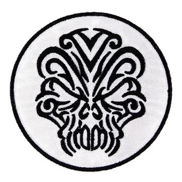 Нашивка Череп - узор (круглая)
