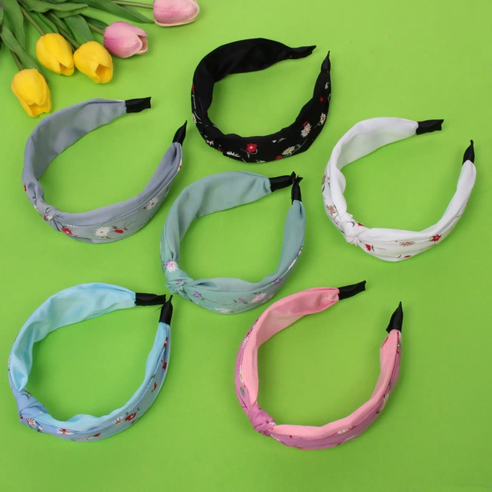 Ободок для волос «Beauty Gallery - Sherry», ширина 5см, микс 6 цветов