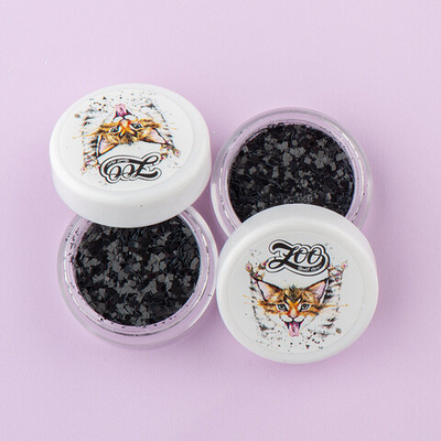 Zoo Nail Art Конфетти "Хлопушка" 2 г чёрные