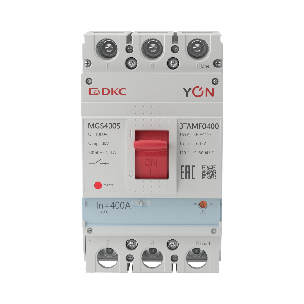 Авт. выкл. YON MGS400 3P 320-400A 60kA