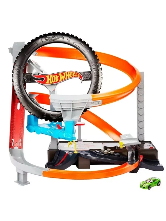 Набор Трек трасса Шиномонтаж Хот Вилс GJL16 с машинкой