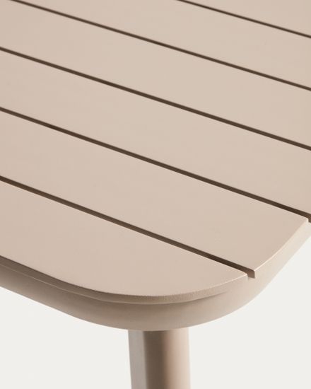 Раздвижной уличный стол Izola из алюминия с бежевой отделкой, 220 (280) x 100 см