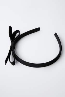 ZARA ТОНКИЙ ОБОДОК С БАНТИКОМ, ЧЕРНЫЙ