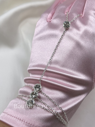 Браслет слейв серебристый тройной