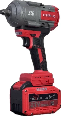 Гайковерт TIELLIO 860D аккумуляторный ударный бесщеточный в кейсе, 21В, 2 АКБ LI-ION 6Ач