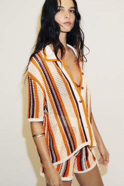 ZARA ТРИКОТАЖНЫЕ ШОРТЫ, РАЗНОЦВЕТНЫЙ