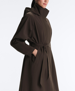 Oysho Ультралегкий плащ с водонепроницаемостью 10 000 мм, коричневый