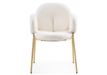 Стул на металлокаркасе Woodville Kalipso white, gold