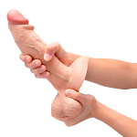 Телесный анальный фаллоимитатор 20,3см b-Vibe Slipskin Girthy BV-057-CRM