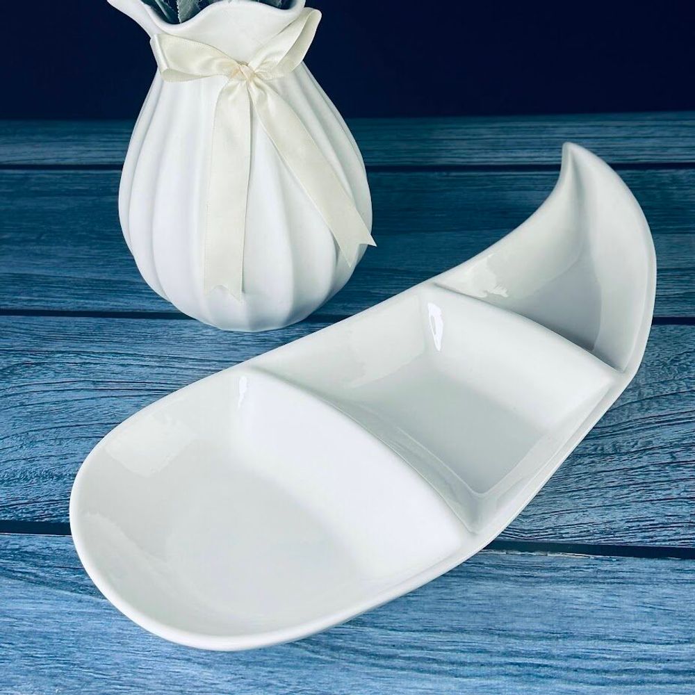 Lenardi 118-065 Менажница 41х17х4см BIANCO в под.уп.(х8)Фарфор