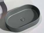 Умывальник чаша накладная овальная (цвет Темный Антрацит Матовый) Element 608x385x122мм