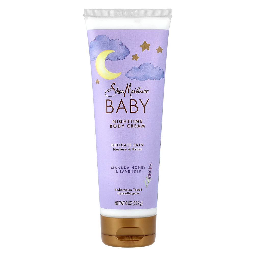 SheaMoisture, Детский, ночной крем для тела, мед манука и лаванда, 227 г (8 унций)