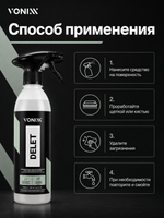 Vonixx Очиститель шин и резины DELET, 500 мл