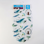 3567395 SPA-коврик для ванны на присосках Доляна «Пёрышки», 38×67 см, МИКС