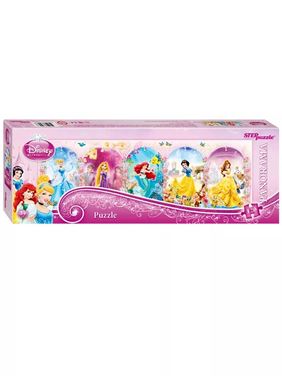 Пазл панорама для детей 3 4 5 лет Принцессы 120 элементов