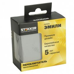 Переключатель перекрестный одноклавишный Stekker Эмили 49945