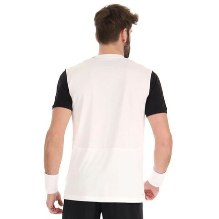 Мужская теннисная футболка Lotto Top IV Tee - bright white/all black
