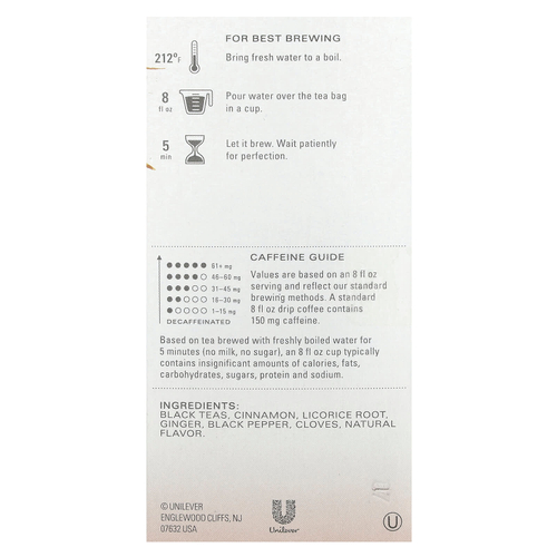 TAZO, Black Tea, чай со вкусом ванили и карамели, 20 чайных пакетиков, 50 г (1,8 унции)