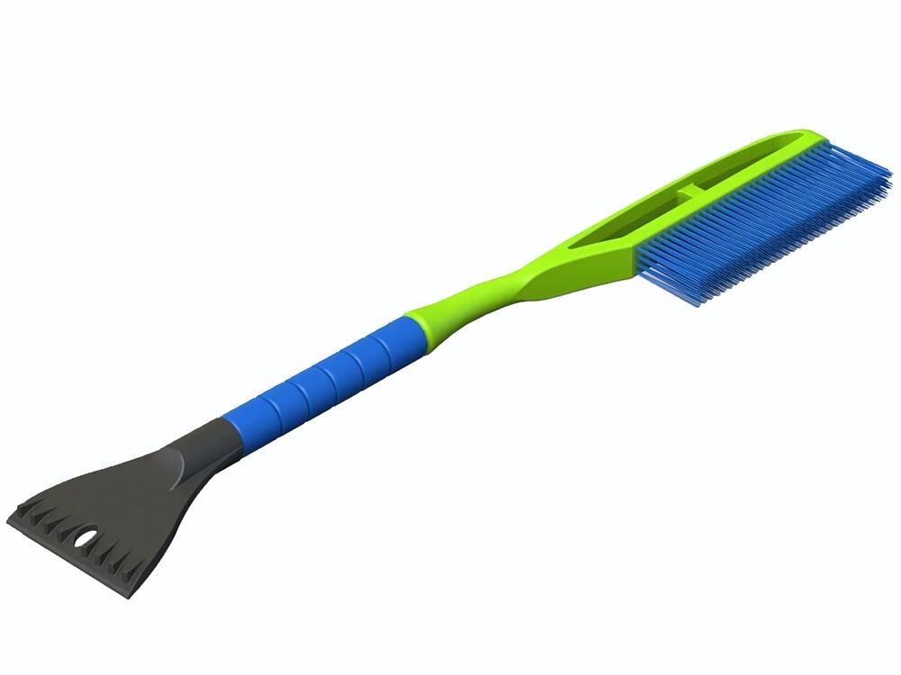 Щетка автомобильная со скребком 63,5см "Oktan" зеленая