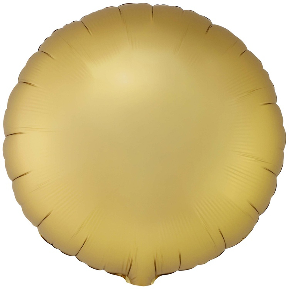 Шар фольгированный Круг 46 см (Золотой)