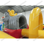 Надувной батут с крышей "Злой страшный серый волк"